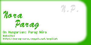 nora parag business card